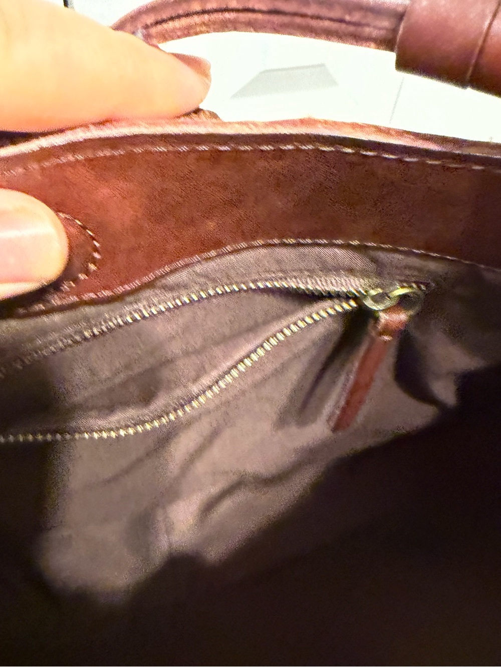 Lucky Brand excellent leather bag. Cognac color - Picture 8 of 14